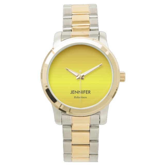 Aangepaste naam gouden verloop horloge (Voorkant)