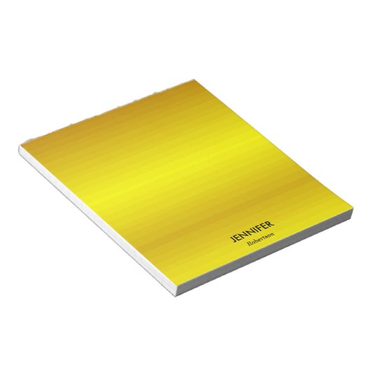 Aangepaste naam gouden verloop notitieblok (Schuin)