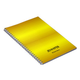 Aangepaste naam gouden verloop notitieboek