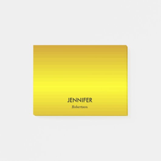 Aangepaste naam gouden verloop post-it® notes (Voorkant)