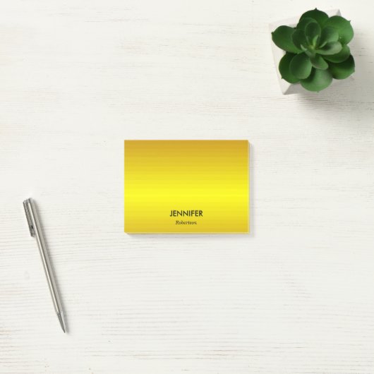 Aangepaste naam gouden verloop post-it® notes (Kantoor)