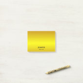 Aangepaste naam gouden verloop post-it® notes (Op bureau)
