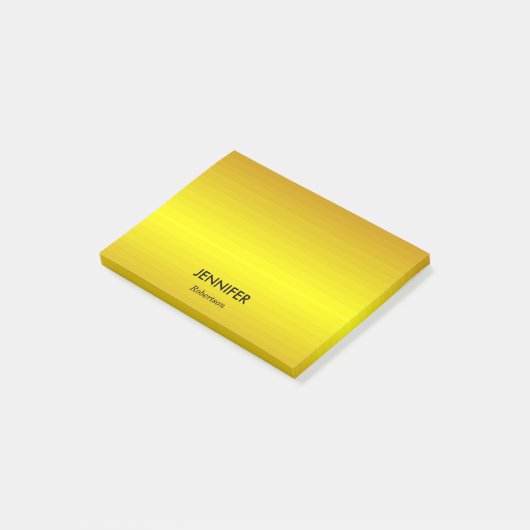 Aangepaste naam gouden verloop post-it® notes (Schuin)