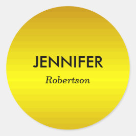 Aangepaste naam gouden verloop ronde sticker