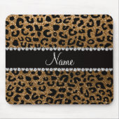 Aangepaste naam goudglitter-cheetah-druk muismat (Voorkant)