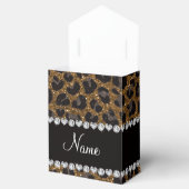 Aangepaste naam goudglittersplaat bedankdoosjes (Geopend)