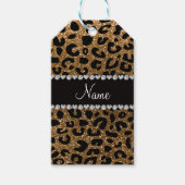 Aangepaste naam goudglittersplaat cadeaulabel (Voorkant)