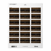 Aangepaste naam goudglittersplaat etiket (Full Sheet)