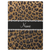 Aangepaste naam goudglittersplaat klembord (Achterkant)