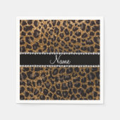 Aangepaste naam goudglittersplaat servetten (Voorkant)