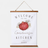 Aangepaste naam Granaatappel Fruit Kitchen Art Hangend Wandkleed (Voorkant)