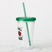 Aangepaste naam grappig bolletjes acryltumglas acryl drinkbeker (Links)