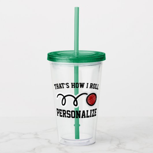 Aangepaste naam grappig bolletjes acryltumglas acryl drinkbeker (Voorkant)