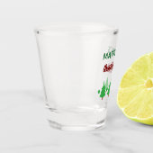 Aangepaste naam Grappig denk drinken Kerstbomen Shot Glas (Links)