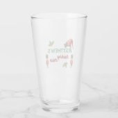 Aangepaste naam grappig denkend drankje kersthoed glas (Achterkant)