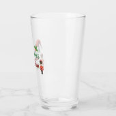 Aangepaste naam grappig denkend drankje kersthoed glas (Links)