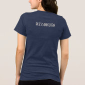 Aangepaste Naam Grappig Gezegde Pompoen Latte Herf Tri-Blend Shirt (Achterkant)