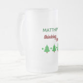 Aangepaste naam Grappig nadenken drank Kerstbomen Matglas Bierpul (Voorkant links)
