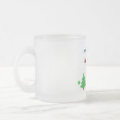 Aangepaste naam Grappig nadenkend drankje Kerstbom Matglas Koffiemok (Links)