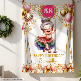 Aangepaste Naam Grappig Oma Gift Blush Gold Fleece Deken