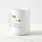 Aangepaste naam grappig pensioen kantoor afscheids koffiemok (Voorkant links)