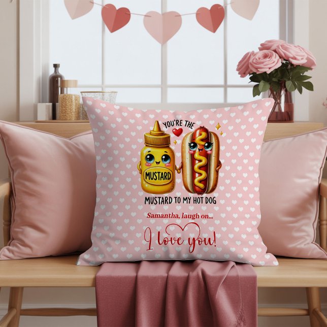 Aangepaste Naam Grappige Fruit Liefde Grappen Vale Kussen (Custom Name Funny Fruit Love Pun Valentine Pillow

)