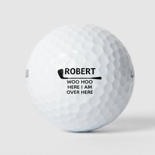 Aangepaste naam Grappige Golfer Lost Golfballen (Voorkant)