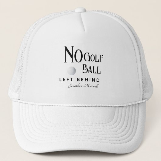 Aangepaste naam Grappige golfhumor Moderne typogra Trucker Pet (Voorkant)