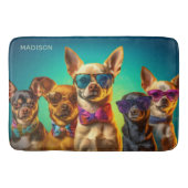 Aangepaste naam Grappige Honden Badmat (Voorkant)