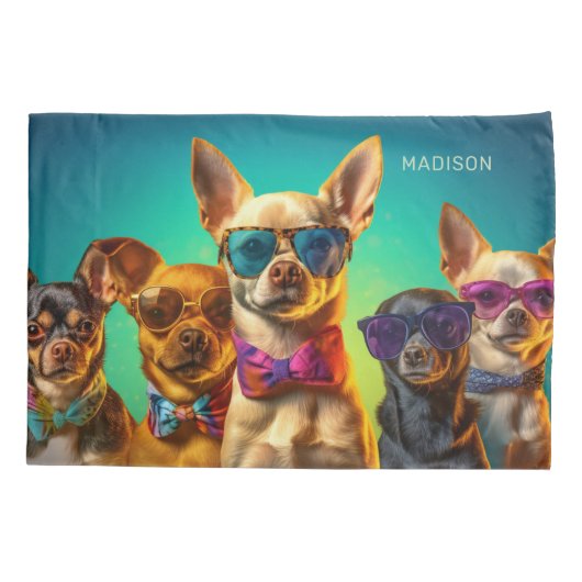 Aangepaste naam Grappige Honden Kussensloop (Achterkant)