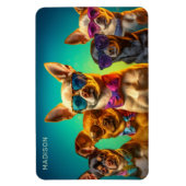 Aangepaste naam Grappige Honden Magneet (Verticaal)
