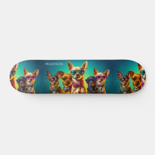 Aangepaste naam Grappige Honden Persoonlijk Skateboard (Horizontaal)