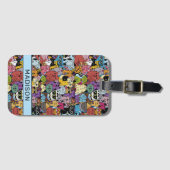 Aangepaste naam Grappige katten Illustratie Bagagelabel (Voorkant (horizontaal))