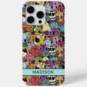 Aangepaste naam Grappige katten Illustratie Case-Mate iPhone Case (Achterkant)