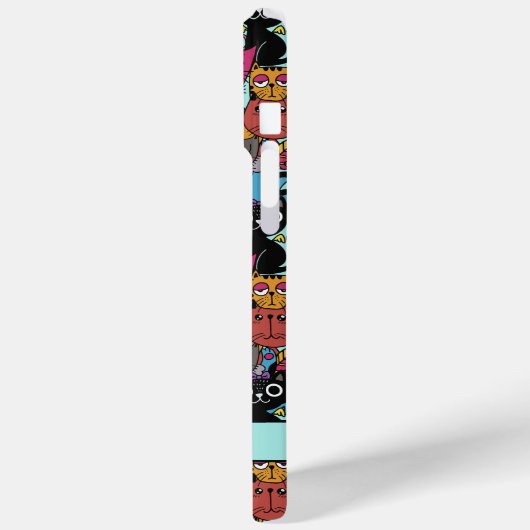 Aangepaste naam Grappige katten Illustratie Case-Mate iPhone Case (Achterkant / Links)