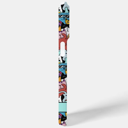 Aangepaste naam Grappige katten Illustratie Case-Mate iPhone Case (Achterkant / Rechts)