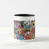 Aangepaste naam Grappige katten Illustratie Mok (Midden)