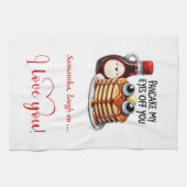Aangepaste naam Grappige Keukenhanddoek Romantisch (Horizontaal)