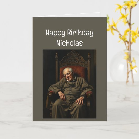 Aangepaste naam Grappige verjaardag zoals computer Kaart (Gele Bloem)