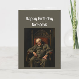 Aangepaste naam Grappige verjaardag zoals computer Kaart