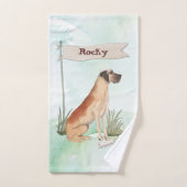 Aangepaste naam: Great Dane Pet Dog Bad Handdoek (Handdoek)
