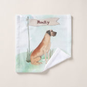 Aangepaste naam: Great Dane Pet Dog Bad Handdoek (Wasdoekje)