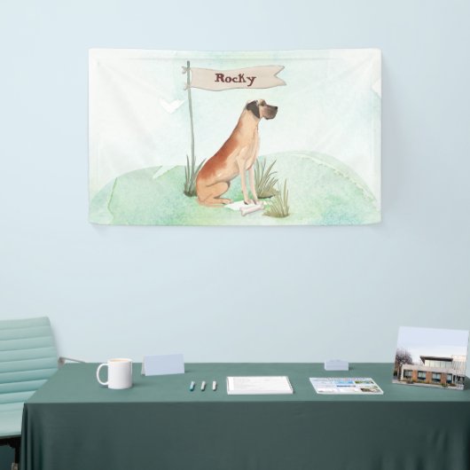 Aangepaste naam: Great Dane Pet Dog Spandoek (Beurs)