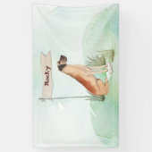 Aangepaste naam: Great Dane Pet Dog Spandoek (Verticaal)