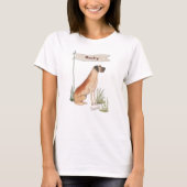 Aangepaste naam: Great Dane Pet Dog T-shirt (Voorkant)