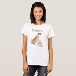 Aangepaste naam: Great Dane Pet Dog T-shirt