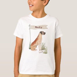 Aangepaste naam: Great Dane Pet Dog T-shirt