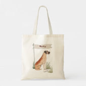 Aangepaste naam: Great Dane Pet Dog Tote Bag (Achterkant)