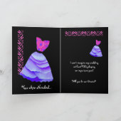 AANGEPASTE NAAM Greeter Invitation PAARSE jurk (Binnen)