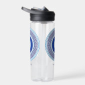 Aangepaste naam Grieks patroon Evil Eye Nazar Waterfles (Rechts)